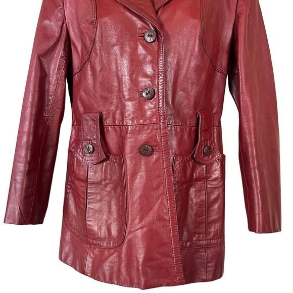 Vintage TFC Red Leather Jacket - Picture 3 of 16